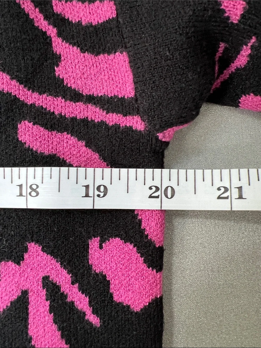 Christian Siriano | Black & Hot Pink Floral Mock Neck Office Sweater Size S